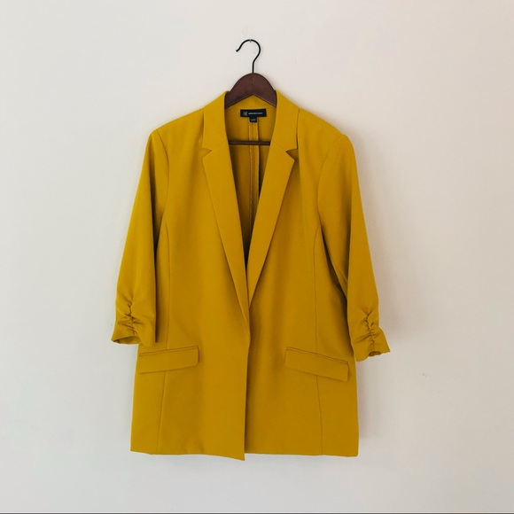 💛 Women’s Mustard Yellow Blazer from INC International Concepts XL - Picture 1 of 10